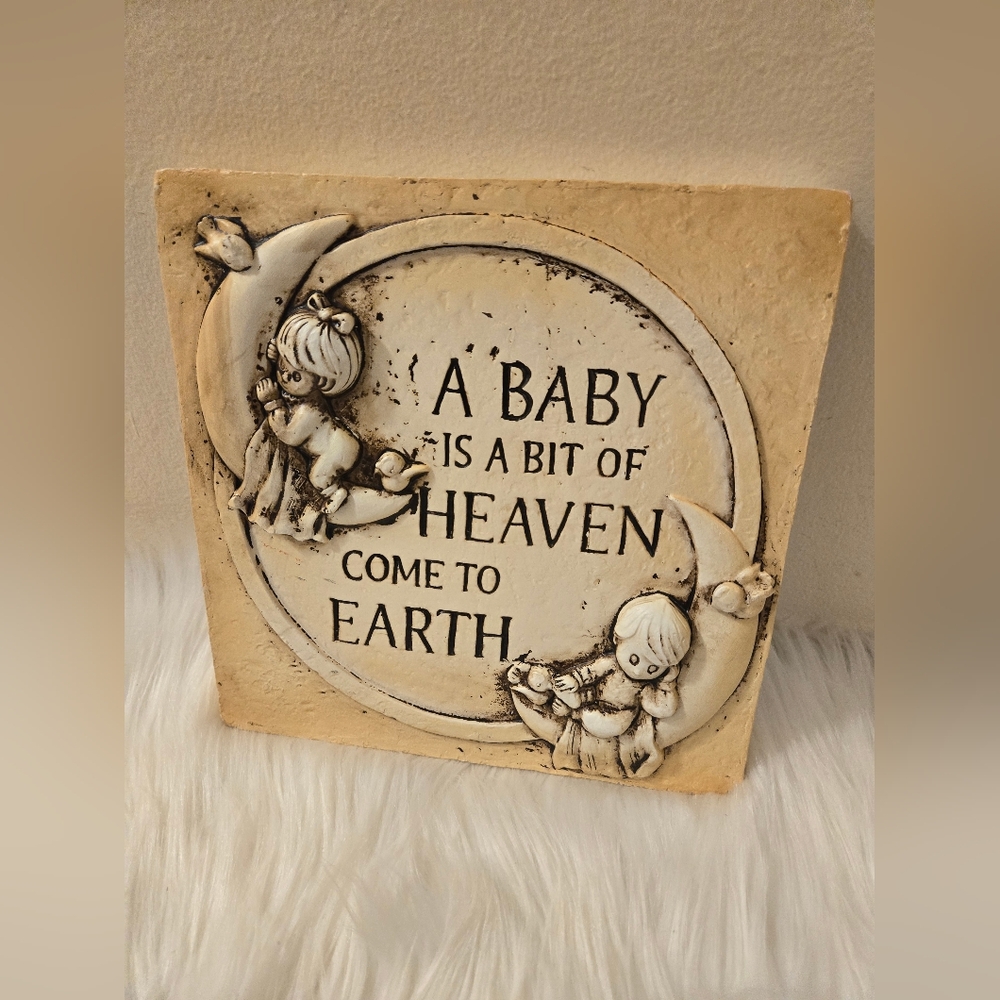 Decorative Wall Art "A Baby Is A Bit Of Heaven Come To Earth"